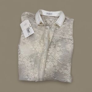 NWT Brunello Cucinelli sheer lace blouse